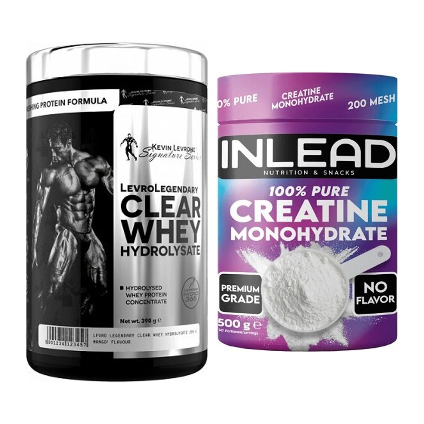 Muskelaufbau-Set: Kevin Levrone Clear Whey + INLEAD Creatine – alle enthaltenen Artikel