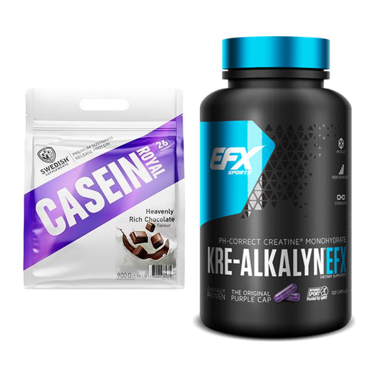 Muskelaufbau-Set: Swedish Supplements Casein Royal + EFX Kre-Alkalyn – alle enthaltenen Artikel