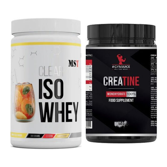 Muskelaufbau-Set: MST Iso Clear + #GYMJUICE Creatine Monohydrate – alle enthaltenen Artikel