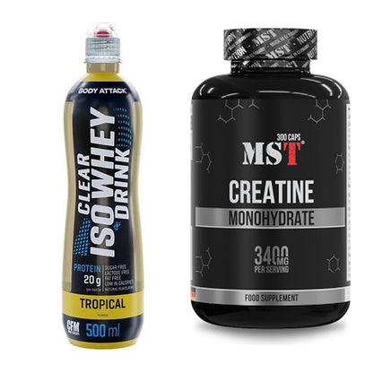 Muskelaufbau-Set: Body Attack Clear Iso + MST Creatine Monohydrate – alle enthaltenen Artikel
