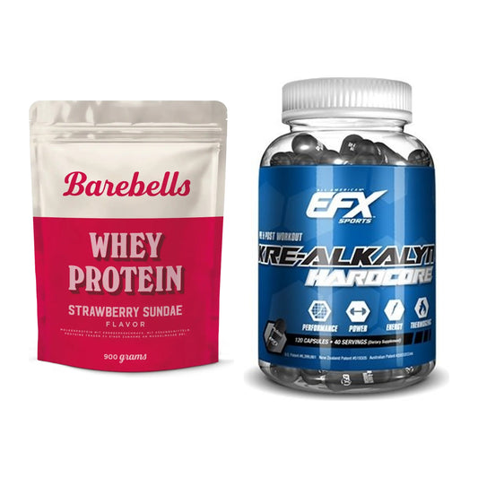 Muskelaufbau-Set: Barebells Whey Protein + EFX Kre-Alkalyn Hardcore – alle enthaltenen Artikel