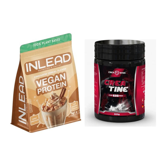 Muskelaufbau-Set: INLEAD Vegan Protein + CREASWISS Creatine 600 Mesh – alle enthaltenen Artikel