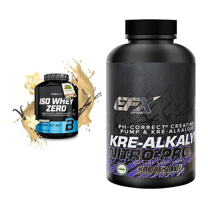 Muskelaufbau-Set: BioTech Iso Whey Zero + EFX Kre-Alkalyn PRO 120 – alle enthaltenen Artikel