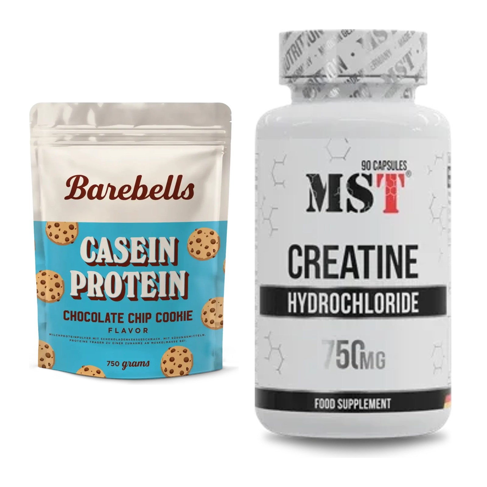 Muskelaufbau-Set: Barebells Casein Protein + MST Creatin HCL – alle enthaltenen Artikel