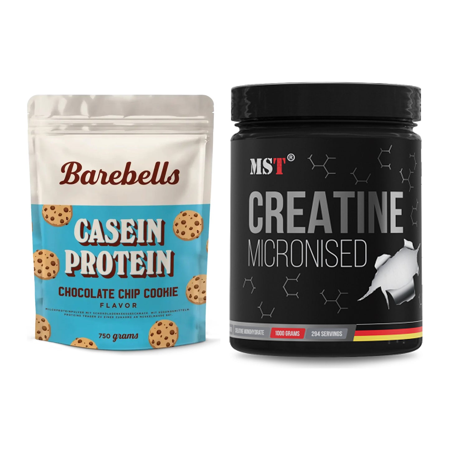 Muskelaufbau-Set: Barebells Casein Protein + MST Creatin Monohydrate – alle enthaltenen Artikel