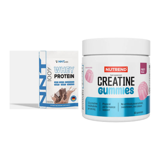 Muskelaufbau-Set: NNT Whey + Nutrend Creatine Gummies Fruity – alle enthaltenen Artikel