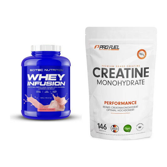 Muskelaufbau-Set: Scitec Whey Infusion + ProFuel Creatine Monohydrate – alle enthaltenen Artikel