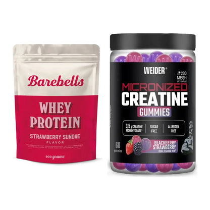 Muskelaufbau-Set: Barebells Whey Protein + Weider Micronized – alle enthaltenen Artikel