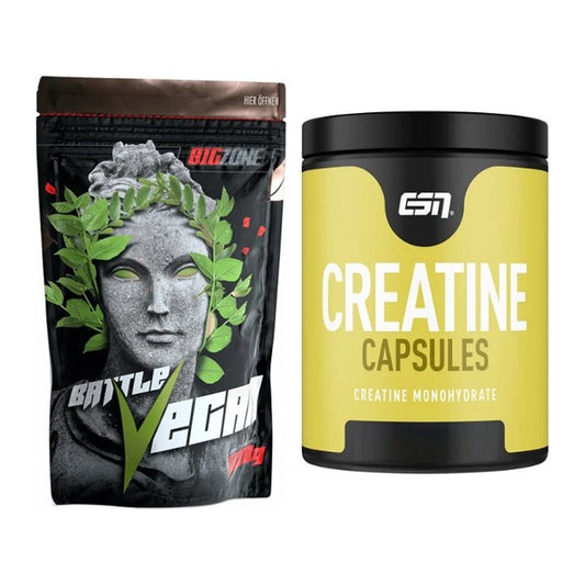 Muskelaufbau-Set: Big Zone Battle Vegan + ESN Ultrapure Creatine – alle enthaltenen Artikel