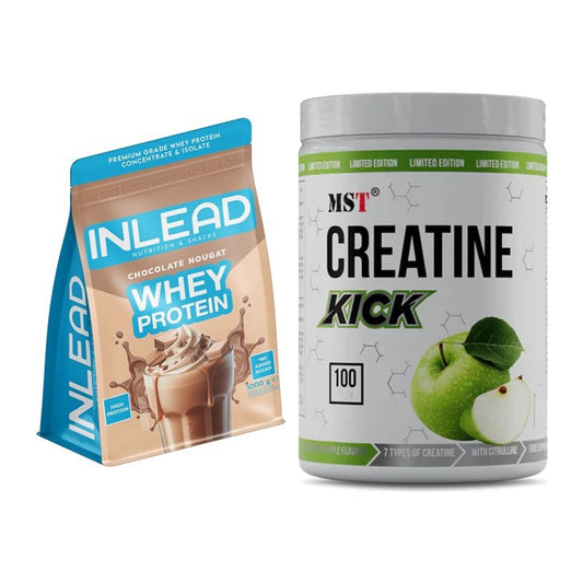 Muskelaufbau-Set: INLEAD Whey Protein + MST Creatine Kick – alle enthaltenen Artikel