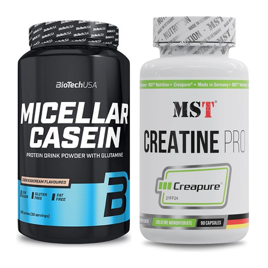 Muskelaufbau-Set: BioTech Micellar Casein + MST Creatine Pro CREAPURE – alle enthaltenen Artikel