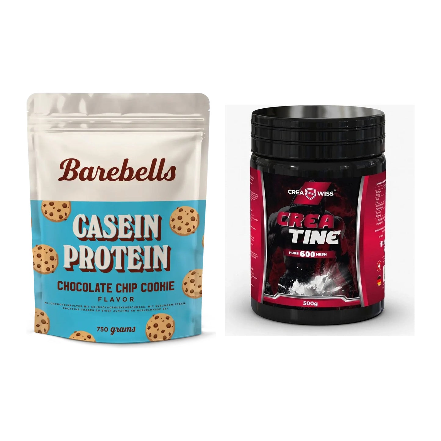 Muskelaufbau-Set: Barebells Casein Protein + CREASWISS Creatine 600 – alle enthaltenen Artikel