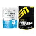 Muskelaufbau-Set: BioTech 100% Pure Whey + ESN Ultrapure Creatine – alle enthaltenen Artikel