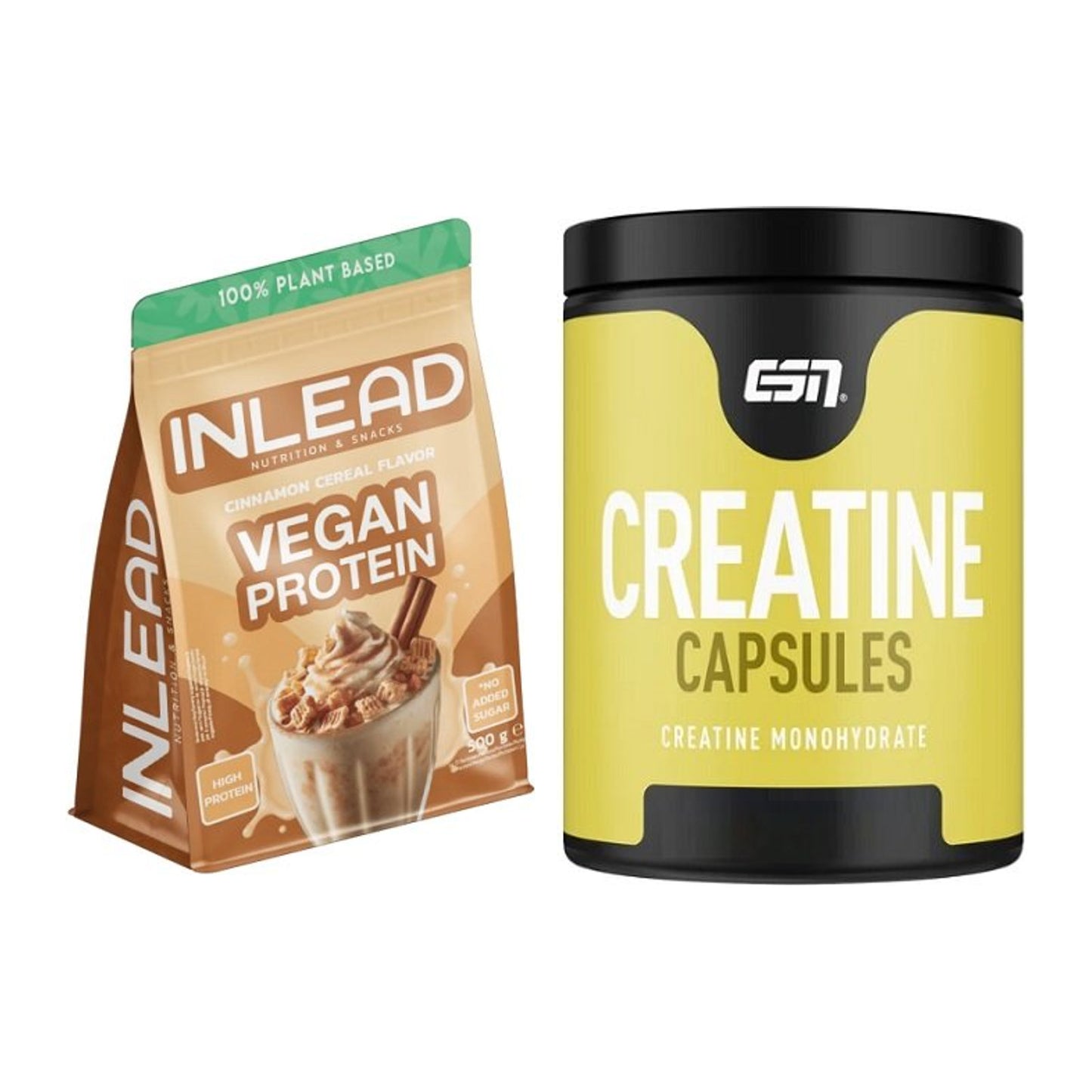 Muskelaufbau-Set: INLEAD Vegan Protein + ESN Ultrapure Creatine – alle enthaltenen Artikel
