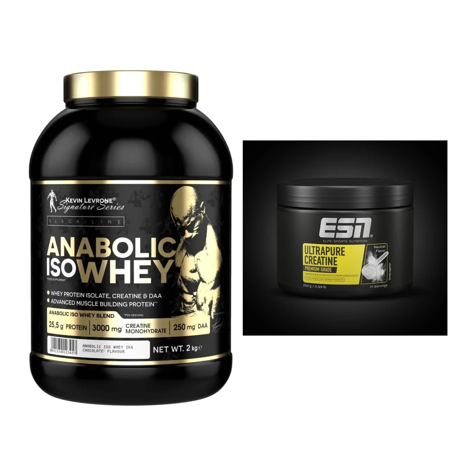 Muskelaufbau-Set: Kevin Levrone Anabolic + ESN Ultrapure Creatine – alle enthaltenen Artikel