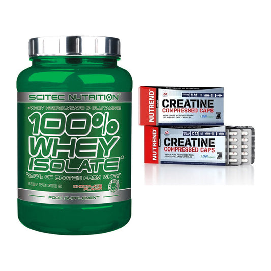 Muskelaufbau-Set: Scitec Whey Isolate + Nutrend Creatine – alle enthaltenen Artikel