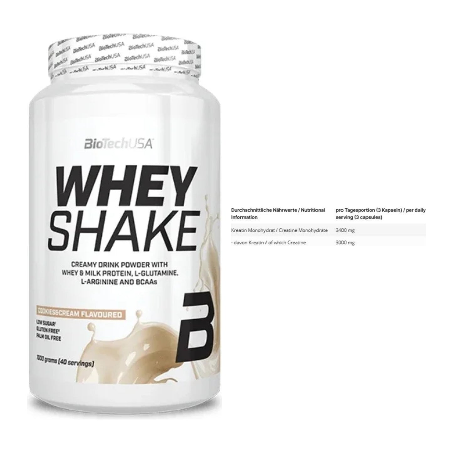 Muskelaufbau-Set: BioTech Whey Shake + INLEAD Creatine Monohydrate – alle enthaltenen Artikel