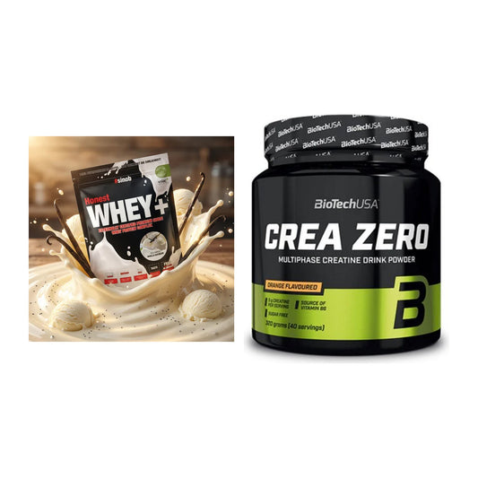Muskelaufbau-Set: Sinob Honest Whey+ + BioTech Crea Zero – alle enthaltenen Artikel