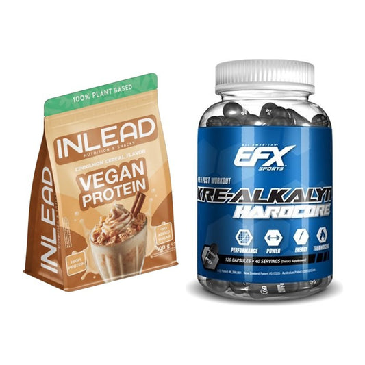 Muskelaufbau-Set: INLEAD Vegan Protein + EFX Kre-Alkalyn Hardcore – alle enthaltenen Artikel