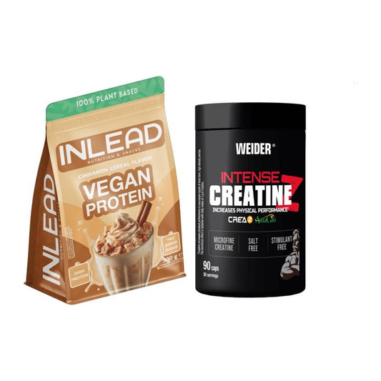 Muskelaufbau-Set: INLEAD Vegan Protein + Weider Intense Pure Creatine – alle enthaltenen Artikel