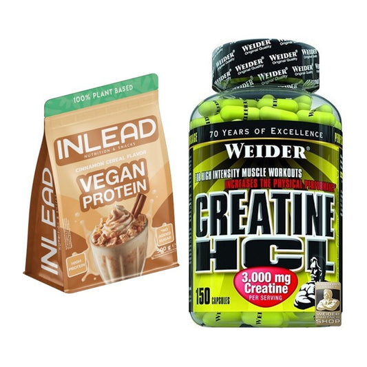 Muskelaufbau-Set: INLEAD Vegan Protein + Weider Creatin HCL – alle enthaltenen Artikel