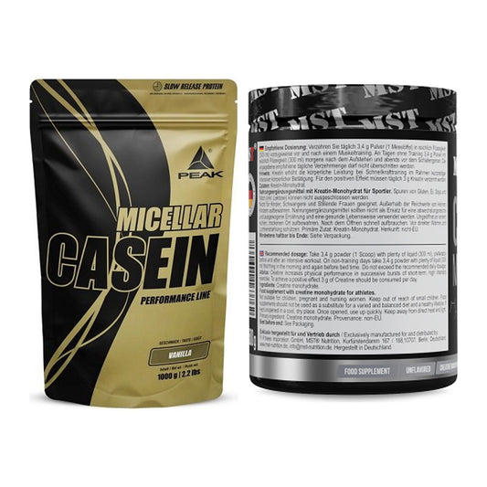 Muskelaufbau-Set: Peak Micellar Casein + MST Creatin Monohydrate – alle enthaltenen Artikel