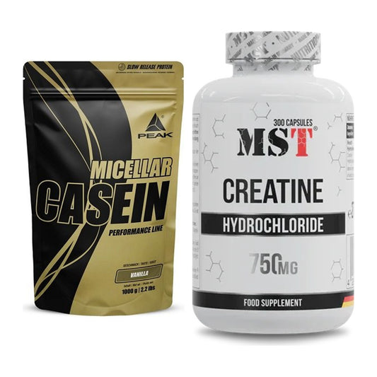 Muskelaufbau-Set: Peak Micellar Casein + MST Creatine HCL – alle enthaltenen Artikel