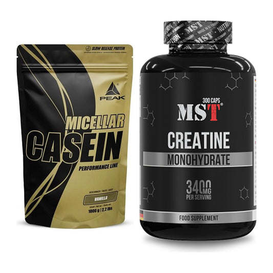 Muskelaufbau-Set: Peak Micellar Casein + MST Creatine Monohydrate – alle enthaltenen Artikel
