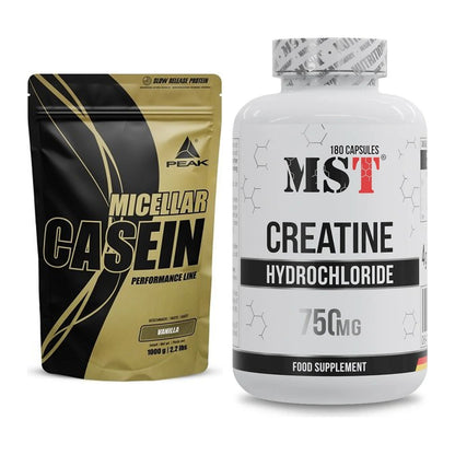 Muskelaufbau-Set: Peak Micellar Casein + MST Creatine HCL – alle enthaltenen Artikel