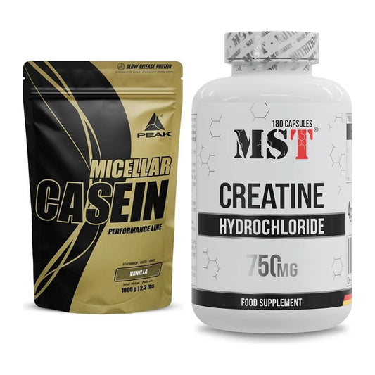 Muskelaufbau-Set: Peak Micellar Casein + MST Creatine HCL – alle enthaltenen Artikel