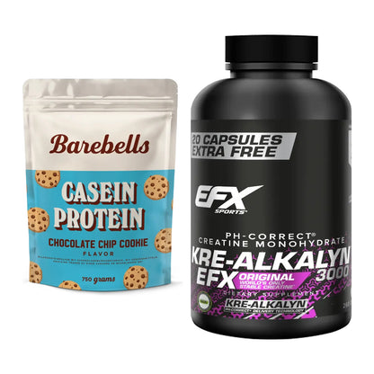 Muskelaufbau-Set: Barebells Casein Protein + EFX Kre-Alkalyn 3000 – alle enthaltenen Artikel