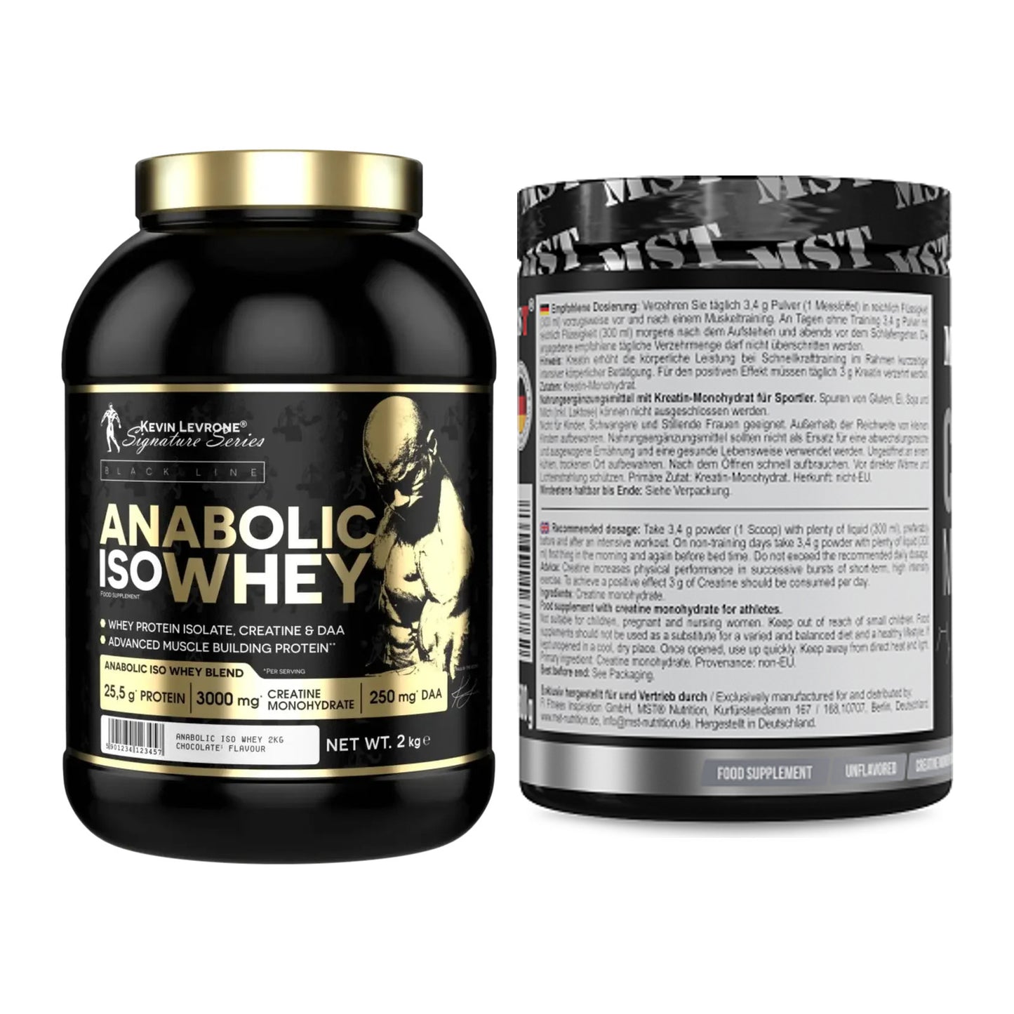 Muskelaufbau-Set: Kevin Levrone Anabolic + MST Creatin Monohydrate – alle enthaltenen Artikel