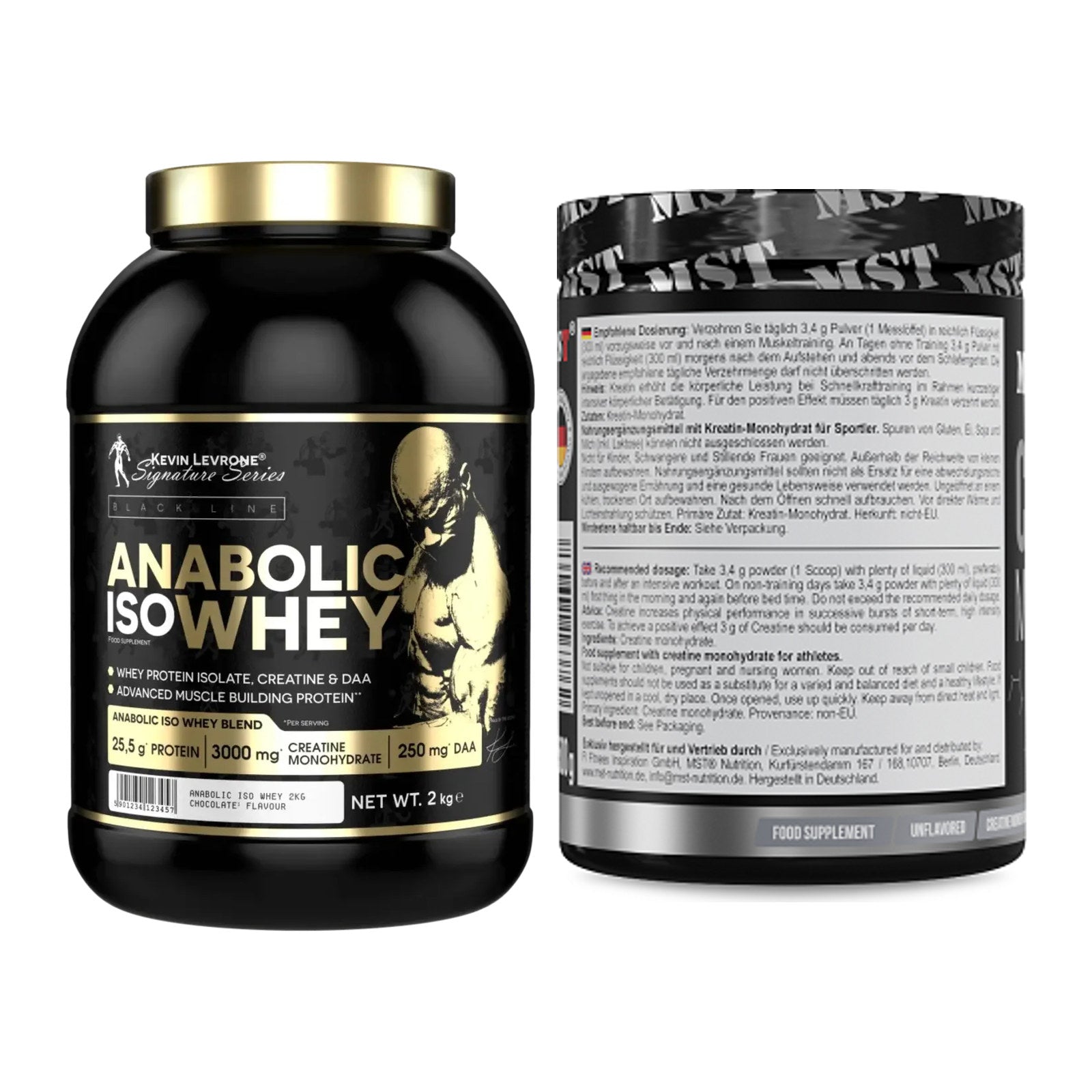Muskelaufbau-Set: Kevin Levrone Anabolic + MST Creatin Monohydrate – alle enthaltenen Artikel