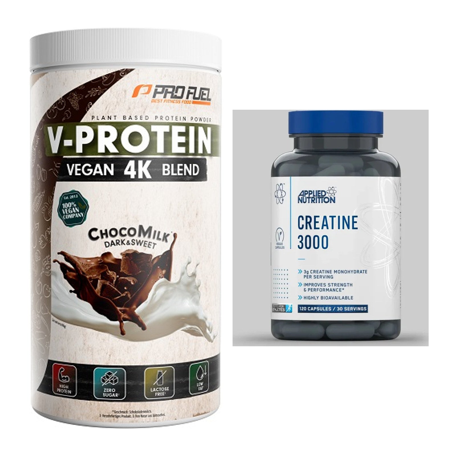 Muskelaufbau-Set: ProFuel V-PROTEIN vegan + Applied Nutrition – alle enthaltenen Artikel