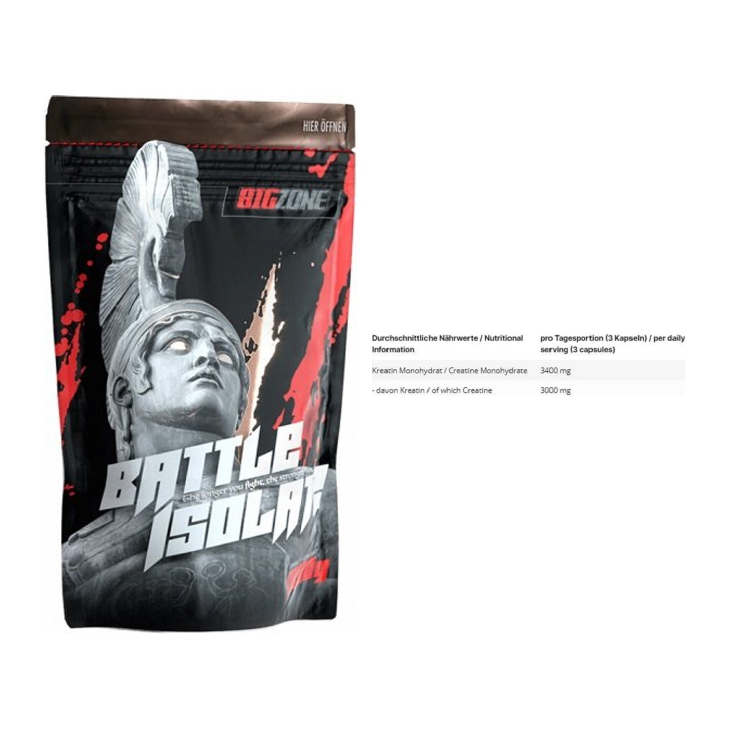 Muskelaufbau-Set: Big Zone Battle Isolate + INLEAD Creatine – alle enthaltenen Artikel