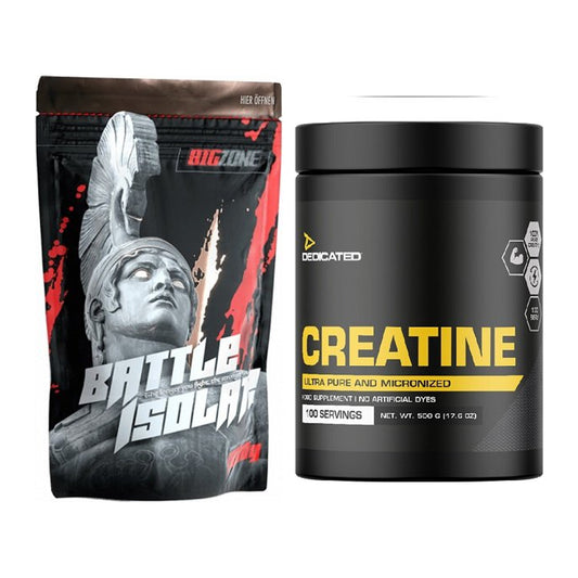 Muskelaufbau-Set: Big Zone Battle Isolate + Dedicated Creatine – alle enthaltenen Artikel
