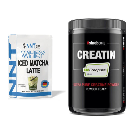 Muskelaufbau-Set: NNT Whey ICED MATCHA LATTE + Sinob Creatin CREAPURE – alle enthaltenen Artikel