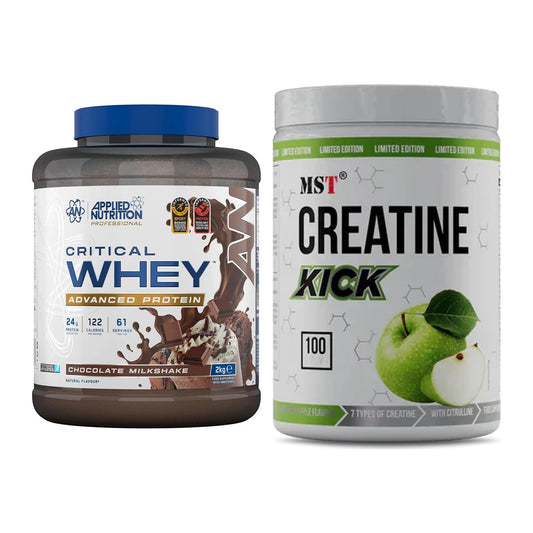 Muskelaufbau-Set: Applied Nutrition Critical Whey + MST Creatine Kick – alle enthaltenen Artikel