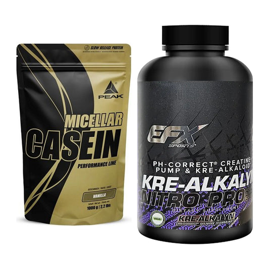 Muskelaufbau-Set: Peak Micellar Casein + EFX Kre-Alkalyn PRO 120 – alle enthaltenen Artikel