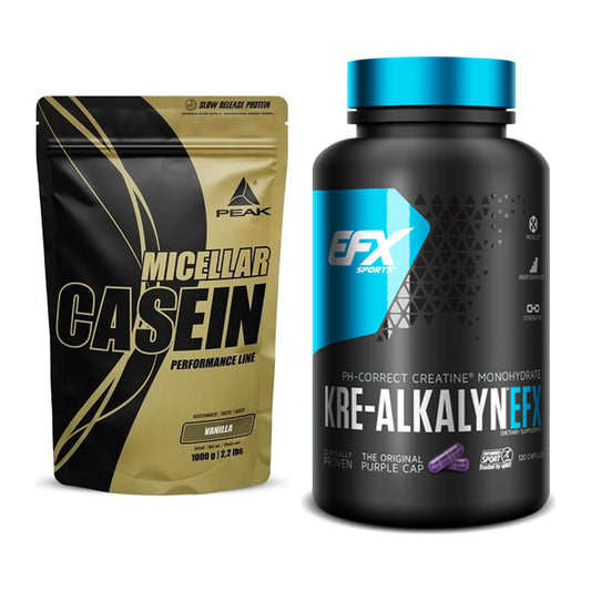 Muskelaufbau-Set: Peak Micellar Casein + EFX Kre-Alkalyn – alle enthaltenen Artikel