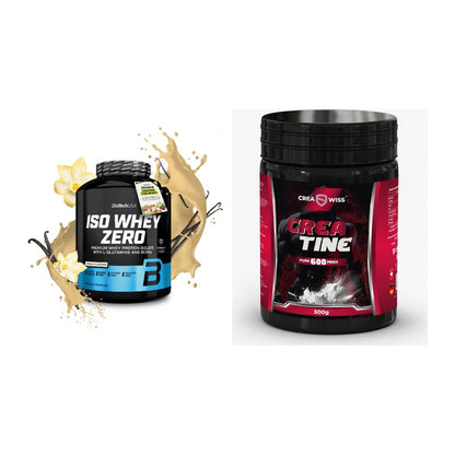 Muskelaufbau-Set: BioTech Iso Whey Zero + CREASWISS Creatine 600 Mesh – alle enthaltenen Artikel