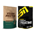 Muskelaufbau-Set: BioTech Vegan Protein + ESN Ultrapure Creatine – alle enthaltenen Artikel