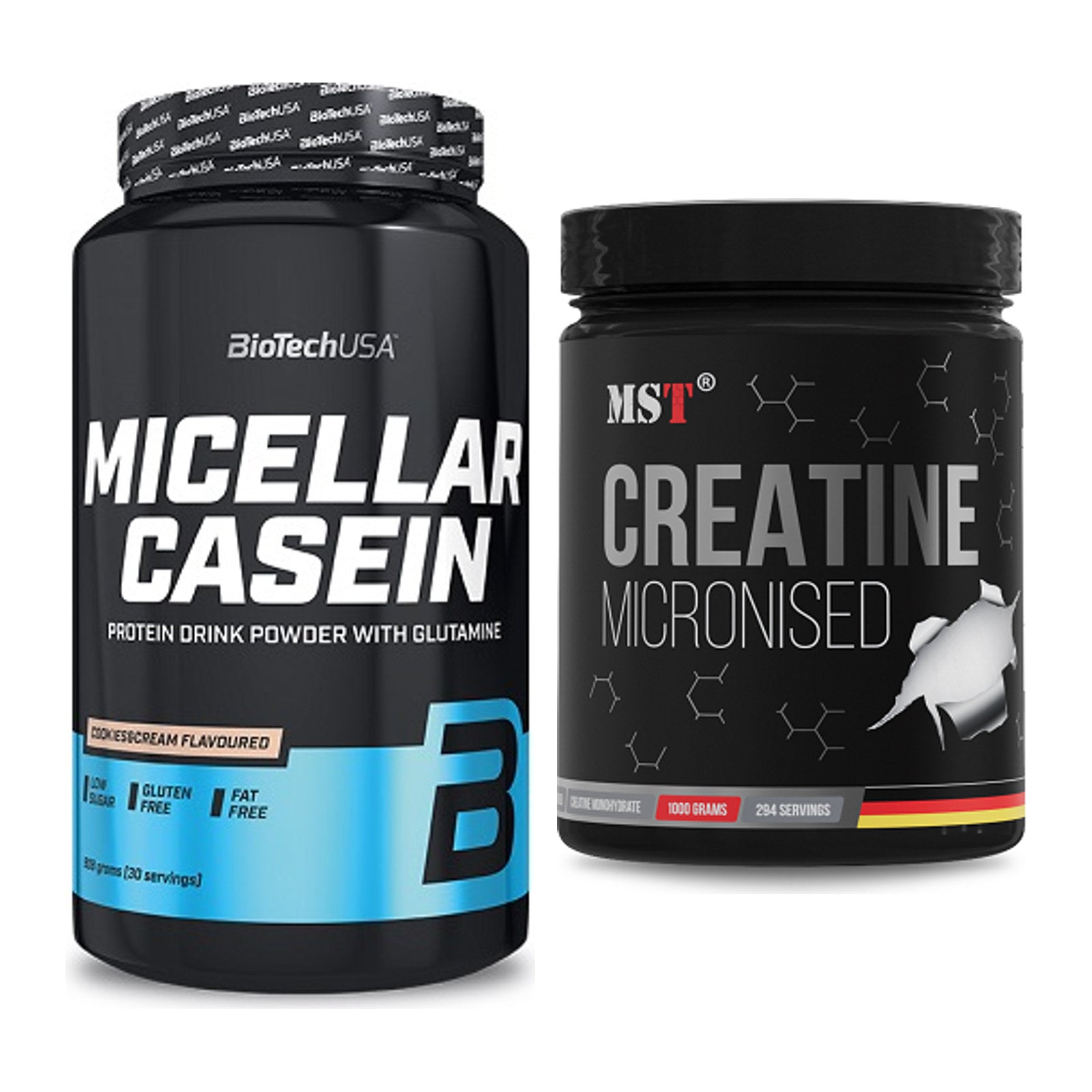 Muskelaufbau-Set: BioTech Micellar Casein + MST Creatin Monohydrate – alle enthaltenen Artikel