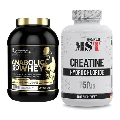 Muskelaufbau-Set: Kevin Levrone Anabolic Iso Whey + MST Creatine HCL – alle enthaltenen Artikel