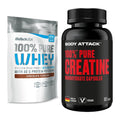 Muskelaufbau-Set: BioTech 100% Pure Whey + Body Attack 100% Pure – alle enthaltenen Artikel