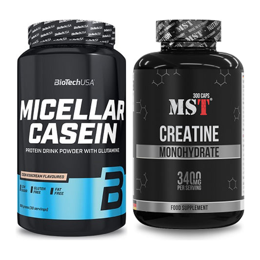 Muskelaufbau-Set: BioTech Micellar Casein + MST Creatine Monohydrate – alle enthaltenen Artikel
