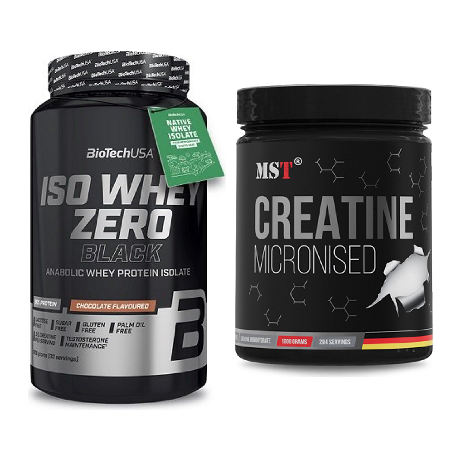 Muskelaufbau-Set: BioTech Iso Whey Zero + MST Creatin Monohydrate – alle enthaltenen Artikel