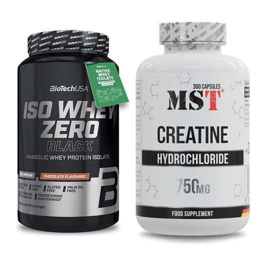 Muskelaufbau-Set: BioTech Iso Whey Zero Black + MST Creatine HCL – alle enthaltenen Artikel
