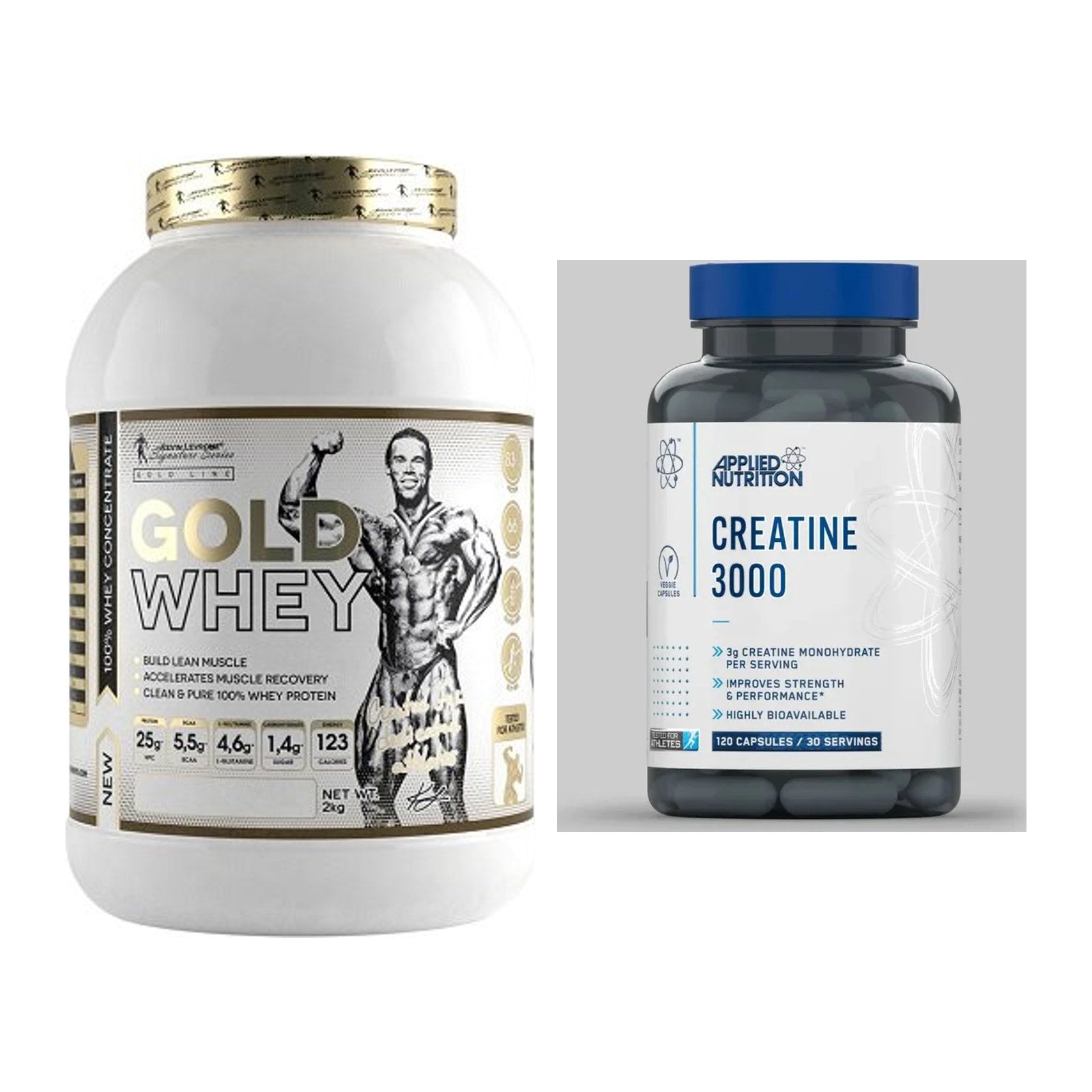 Muskelaufbau-Set: Kevin Levrone Gold Whey + Applied Nutrition – alle enthaltenen Artikel