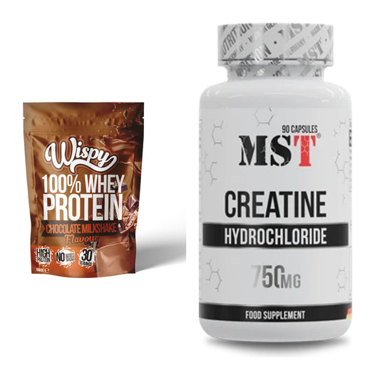 Muskelaufbau-Set: Wispy Whey 100% + MST Creatin HCL – alle enthaltenen Artikel